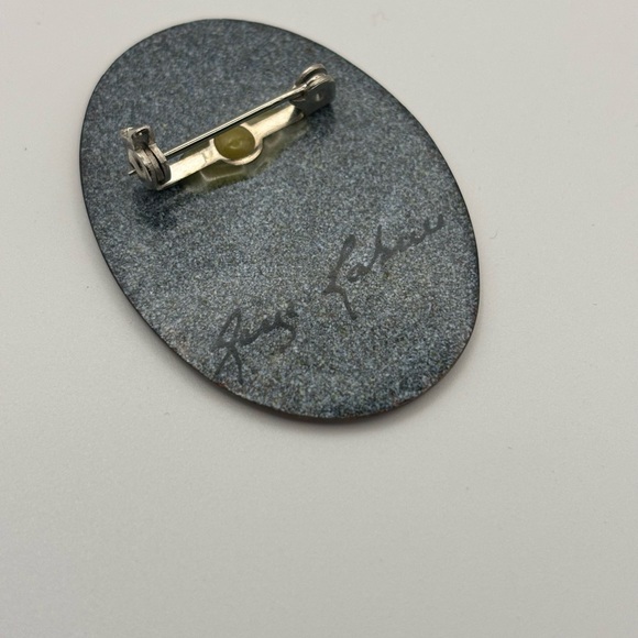 Vintage Floral Enamel Brooch and Earring Set | Mid-20th Century - Picture 3 of 7